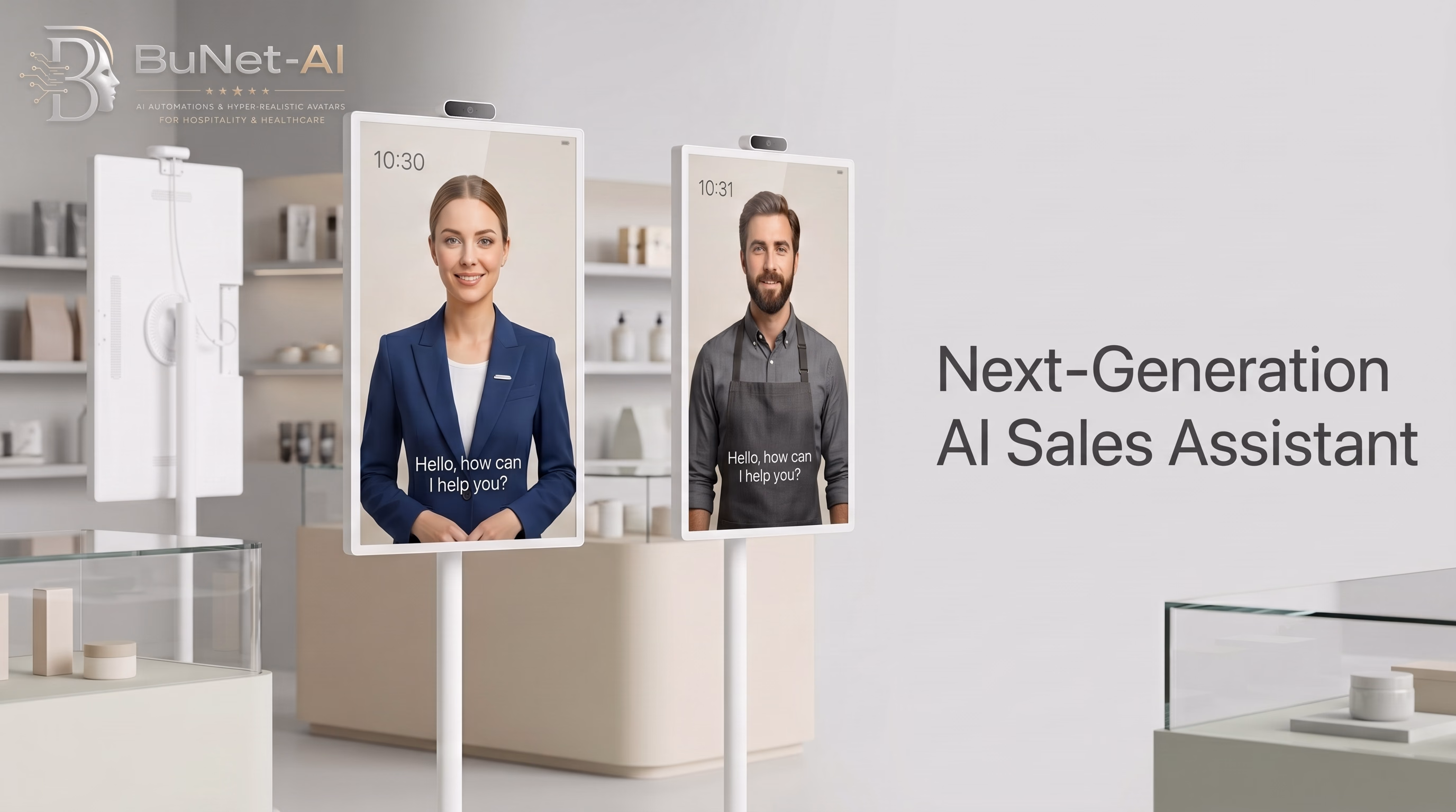 Secure data and privacy-focused experience on the AI Avatar Tezgahtar display