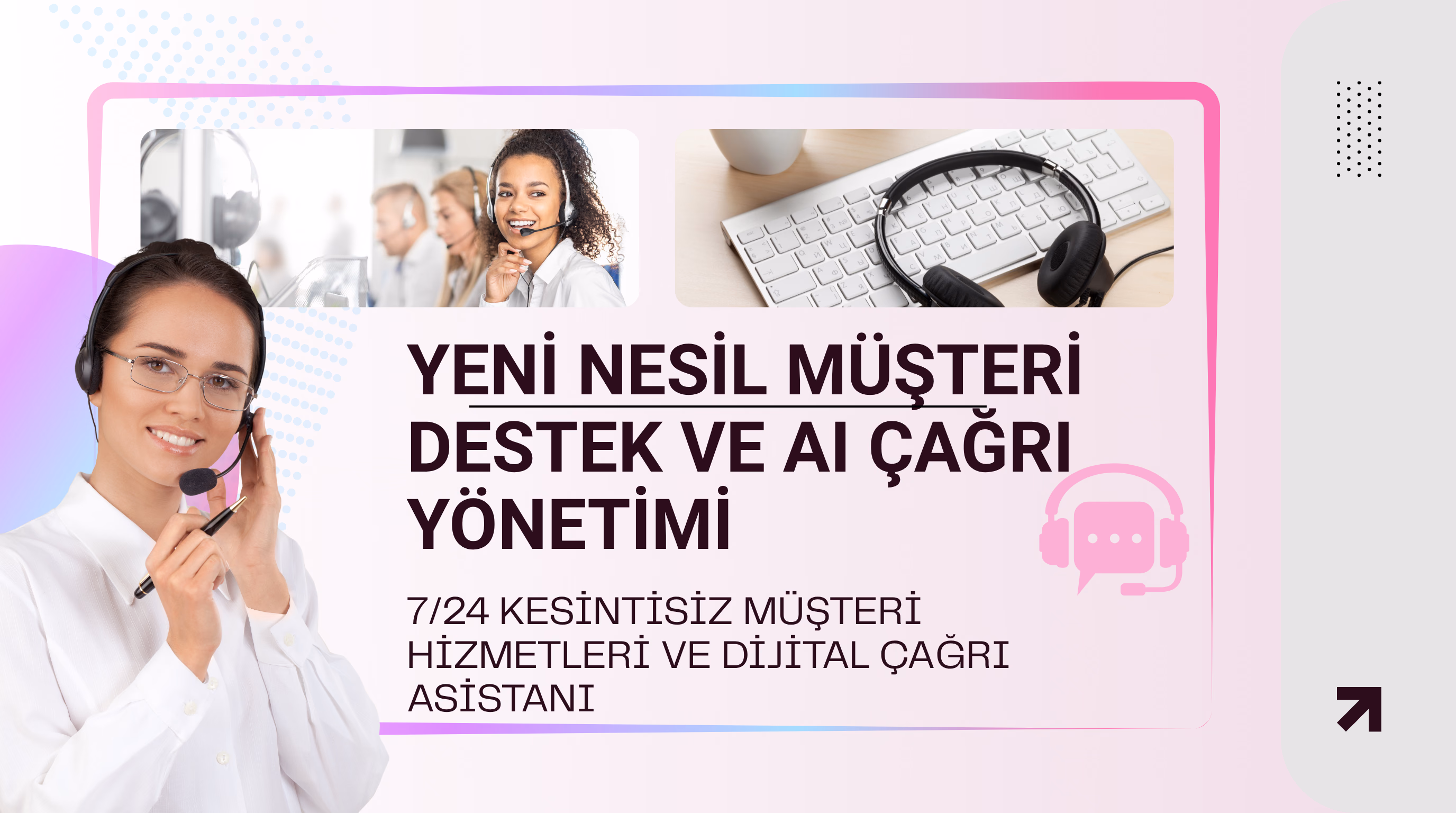 7/24 çağrıları karşılayan çok dilli yapay zeka santrali ve omnichannel çağrı merkezi