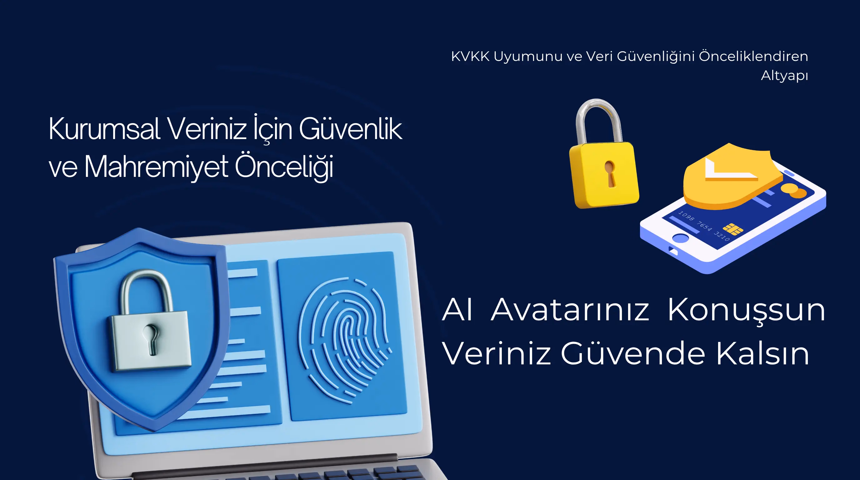 AI Avatar Tezgahtar veri güvenliği, siber güvenlik ve mahremiyet altyapısı